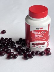Олія криля з Омега-3 (Krill Oil Omega-3) 500 мг 60 капсул, В наявності